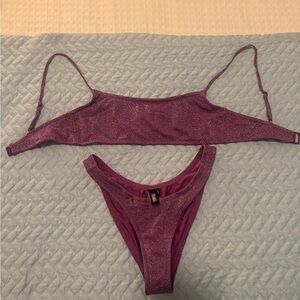 Triangl Sparkly Purple Bikini Set